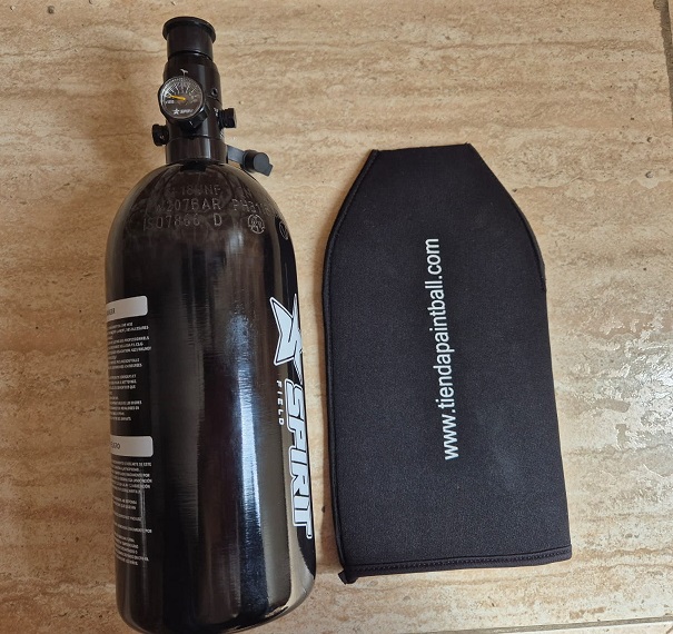 Botella Aire 0,8 Litros 48ci Aluminio 3000 PSI PI 48CI & Preset 3K Alum V2 +  Protector de neopreno  - Envió Gratis 2/4 Dias.*